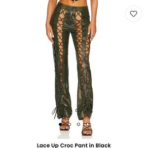 Lace Up Croc Pant, Kim Shui
